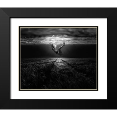 Underwaterlandream Black Modern Wood Framed Art Print with Double Matting by Majkut, Peter