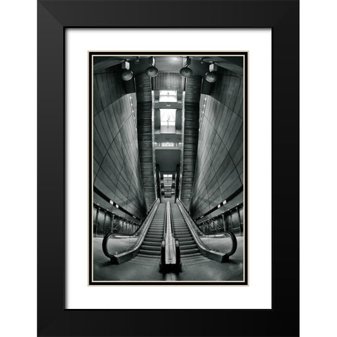 underground Black Modern Wood Framed Art Print with Double Matting by Catovic, Semir