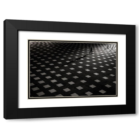 It is scattered Black Modern Wood Framed Art Print with Double Matting by Tomihisa, Kouji