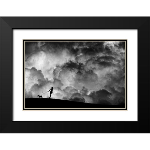 Prelude To The Dream Black Modern Wood Framed Art Print with Double Matting by Lee, Hengki