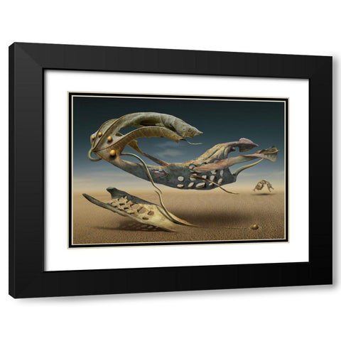 K 214 Black Modern Wood Framed Art Print with Double Matting by Penchev, Radoslav