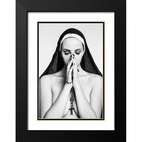 Sacred and profane Black Modern Wood Framed Art Print with Double Matting by Genovesi, Igor