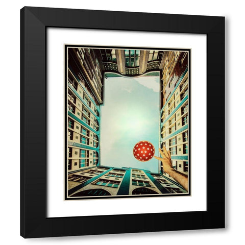 play it Black Modern Wood Framed Art Print with Double Matting by Ambra
