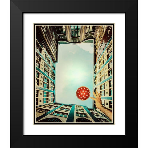 play it Black Modern Wood Framed Art Print with Double Matting by Ambra