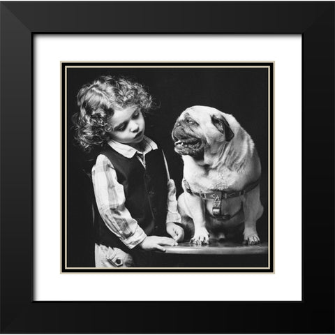 If you love me you can talk to me... Black Modern Wood Framed Art Print with Double Matting by Rise, Zachar