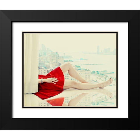 lazy afternoon Black Modern Wood Framed Art Print with Double Matting by Ambra