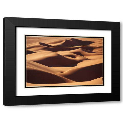 Curves Black Modern Wood Framed Art Print with Double Matting by Slosar, Ivan