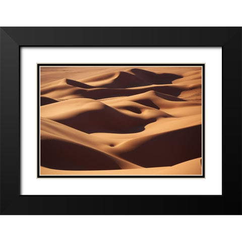 Curves Black Modern Wood Framed Art Print with Double Matting by Slosar, Ivan