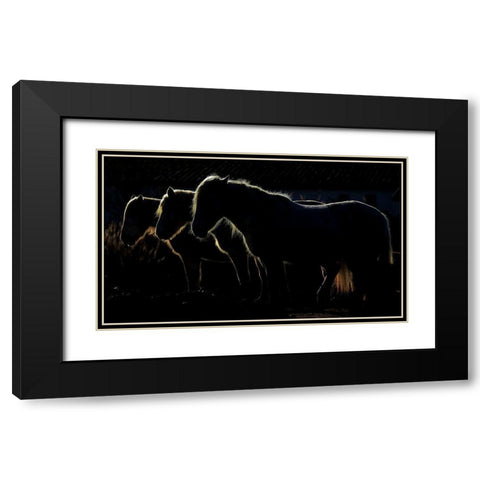 Tripls Black Modern Wood Framed Art Print with Double Matting by Romaggi, Michel