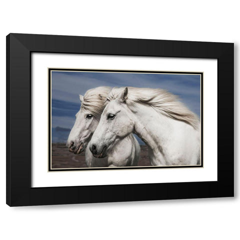 Blowing Black Modern Wood Framed Art Print with Double Matting by Ingibergsson, Bragi