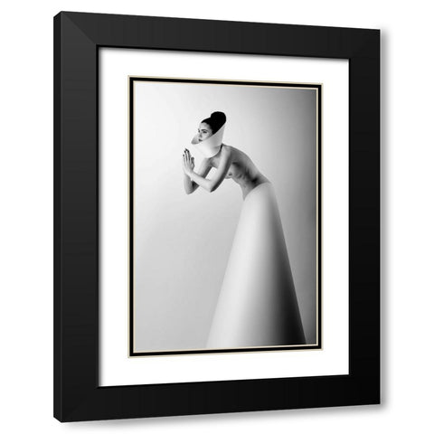 Pray Black Modern Wood Framed Art Print with Double Matting by Pavlo, Korpan