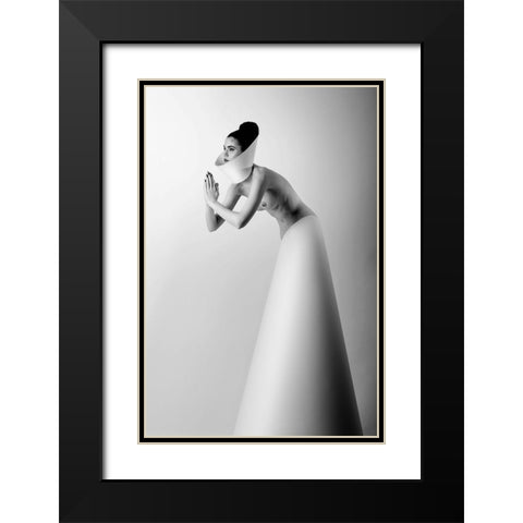 Pray Black Modern Wood Framed Art Print with Double Matting by Pavlo, Korpan