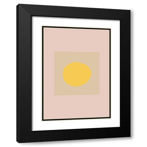 The Sun Black Modern Wood Framed Art Print with Double Matting by Artographie Studio