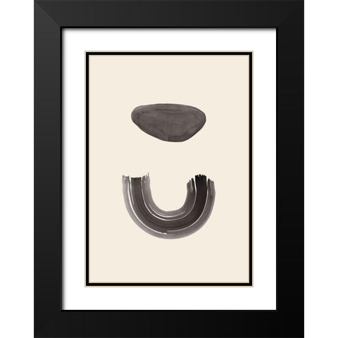 Arch and Stone Black Modern Wood Framed Art Print with Double Matting by Artographie Studio