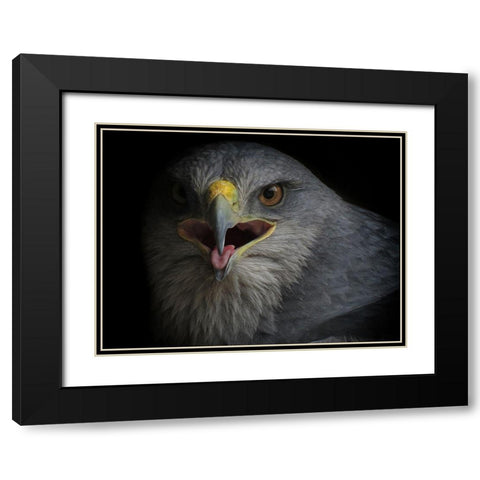 War Cry Black Modern Wood Framed Art Print with Double Matting by valverde, Ferdinando