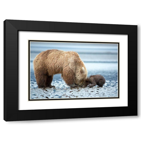 Tender Teaching Black Modern Wood Framed Art Print with Double Matting by Doyle, Renee