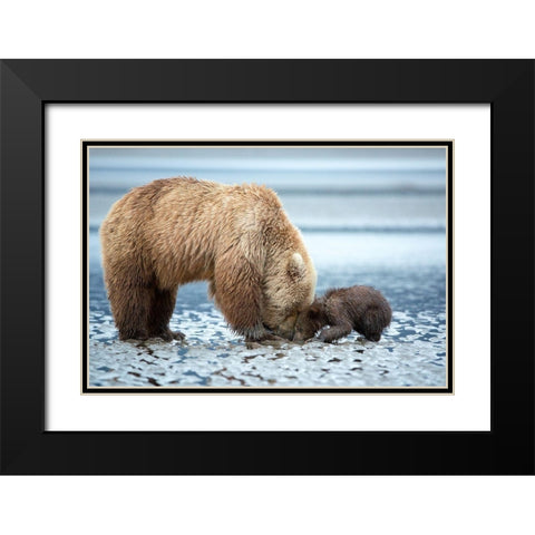 Tender Teaching Black Modern Wood Framed Art Print with Double Matting by Doyle, Renee