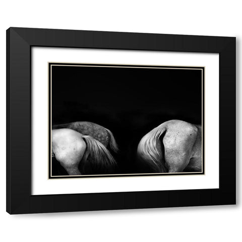 Tail ends Black Modern Wood Framed Art Print with Double Matting by Wride, Linda