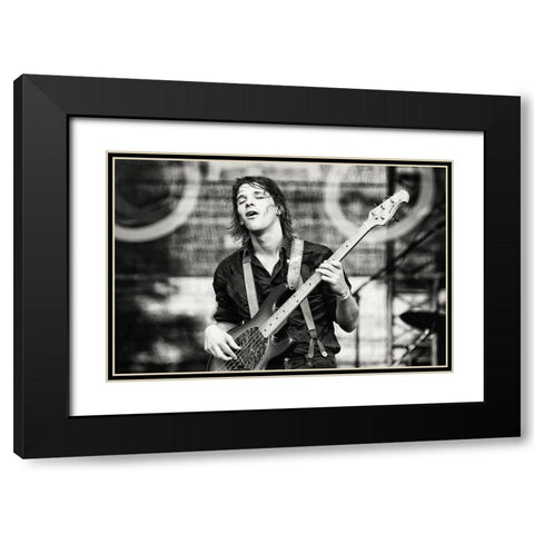 emotions Black Modern Wood Framed Art Print with Double Matting by Pajic, Samir