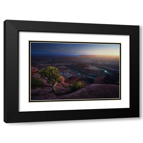 Deadhorse land Black Modern Wood Framed Art Print with Double Matting by Pablo, Juan de