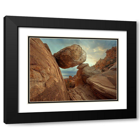 Balanced Rock Black Modern Wood Framed Art Print with Double Matting by Perlow, Gary