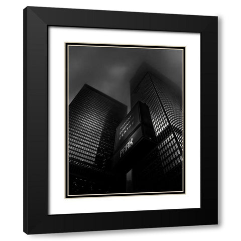 Downtown Toronto Fogfest No 15 Black Modern Wood Framed Art Print with Double Matting by Carson, Brian