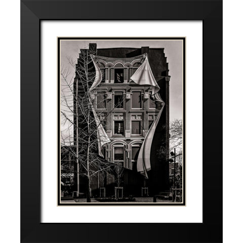 Gooderham Flatiron Building Toronto No 3 Black Modern Wood Framed Art Print with Double Matting by Carson, Brian