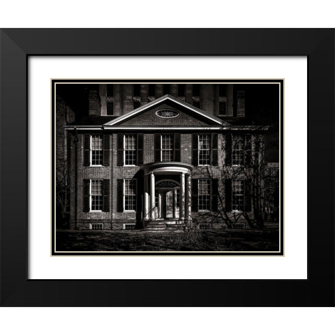 Queen Street Toronto No 160 Black Modern Wood Framed Art Print with Double Matting by Carson, Brian
