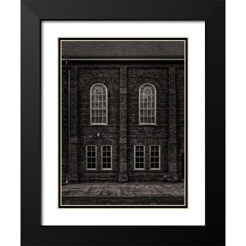 The Assembly Hall No 1 Black Modern Wood Framed Art Print with Double Matting by Carson, Brian
