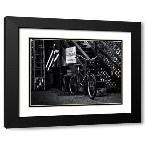 The Bad Bicycle Black Modern Wood Framed Art Print with Double Matting by Carson, Brian