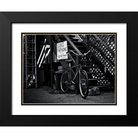 The Bad Bicycle Black Modern Wood Framed Art Print with Double Matting by Carson, Brian