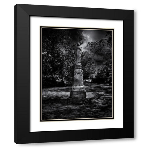 Tombstone Shadow No 2 Black Modern Wood Framed Art Print with Double Matting by Carson, Brian