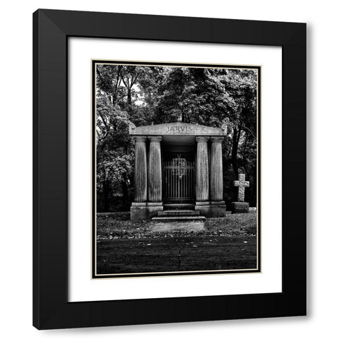 Tombstone Shadow No 7 Black Modern Wood Framed Art Print with Double Matting by Carson, Brian