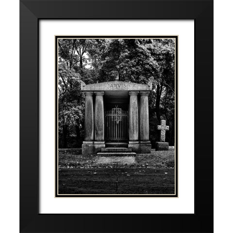 Tombstone Shadow No 7 Black Modern Wood Framed Art Print with Double Matting by Carson, Brian