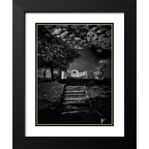 Tombstone Shadow No 9 Black Modern Wood Framed Art Print with Double Matting by Carson, Brian