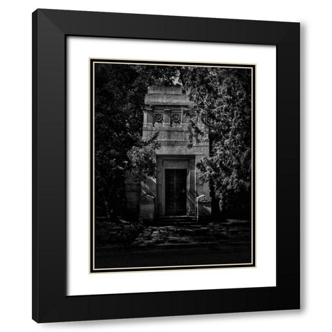Tombstone Shadow No 21 Black Modern Wood Framed Art Print with Double Matting by Carson, Brian