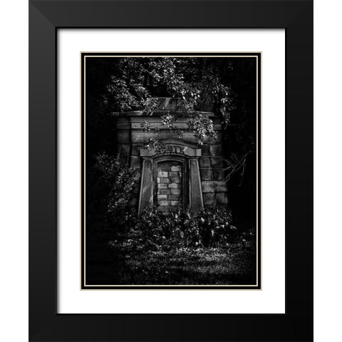 Tombstone Shadow No 27 Black Modern Wood Framed Art Print with Double Matting by Carson, Brian