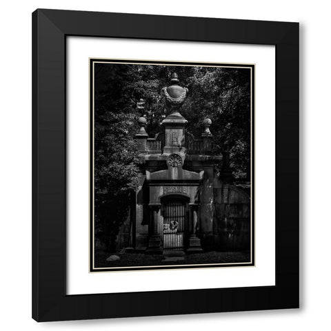 Tombstone Shadow No 28 Black Modern Wood Framed Art Print with Double Matting by Carson, Brian