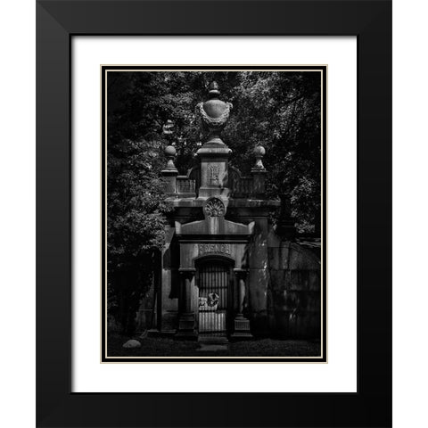 Tombstone Shadow No 28 Black Modern Wood Framed Art Print with Double Matting by Carson, Brian