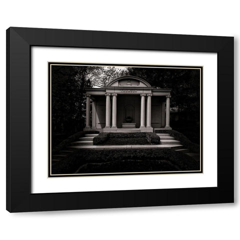 Tombstone Shadow No 32 Black Modern Wood Framed Art Print with Double Matting by Carson, Brian