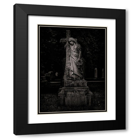 Tombstone Shadow No 34 Black Modern Wood Framed Art Print with Double Matting by Carson, Brian
