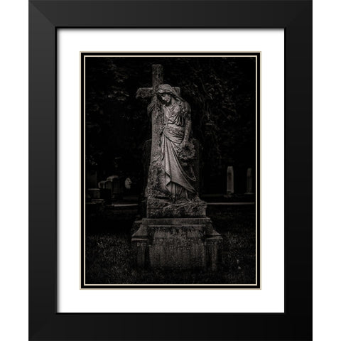 Tombstone Shadow No 34 Black Modern Wood Framed Art Print with Double Matting by Carson, Brian