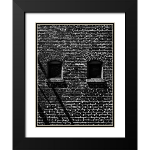 Toronto Distillery District Windows No 1 Black Modern Wood Framed Art Print with Double Matting by Carson, Brian