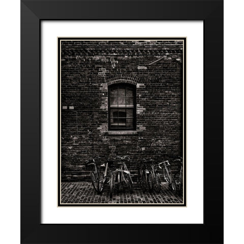 Toronto Distillery District Windows No 5 Black Modern Wood Framed Art Print with Double Matting by Carson, Brian