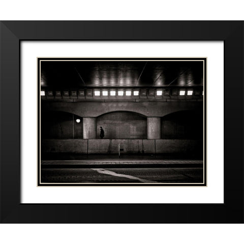 Under the Overpass No 4 Black Modern Wood Framed Art Print with Double Matting by Carson, Brian