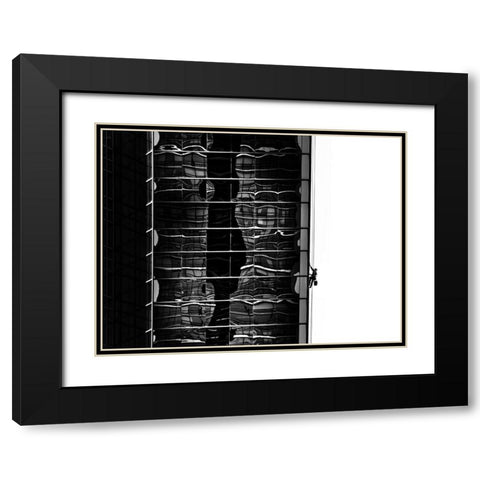 Window Washing No 4 Black Modern Wood Framed Art Print with Double Matting by Carson, Brian