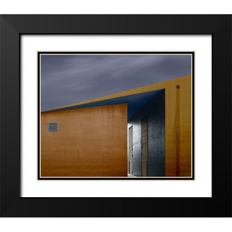 Alley Black Modern Wood Framed Art Print with Double Matting by Verschelden, Harry