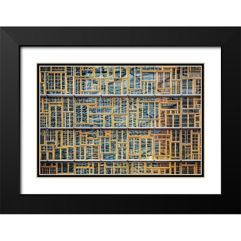 Different points of view Black Modern Wood Framed Art Print with Double Matting by Wride, Linda