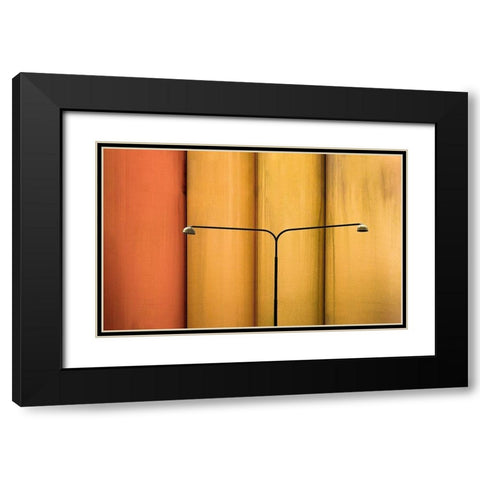Street lamp Black Modern Wood Framed Art Print with Double Matting by Schuster, Inge