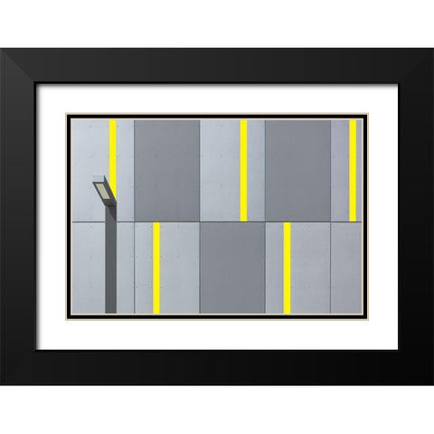 Simplicity Black Modern Wood Framed Art Print with Double Matting by Niezen, Jan